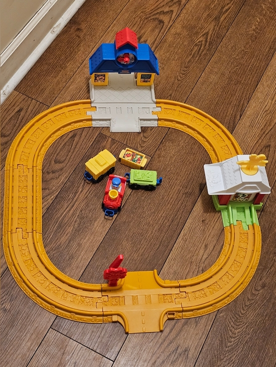 Other - Fisher Price Little People Wheelies Connect N Play Railway Train Set Sound Works
